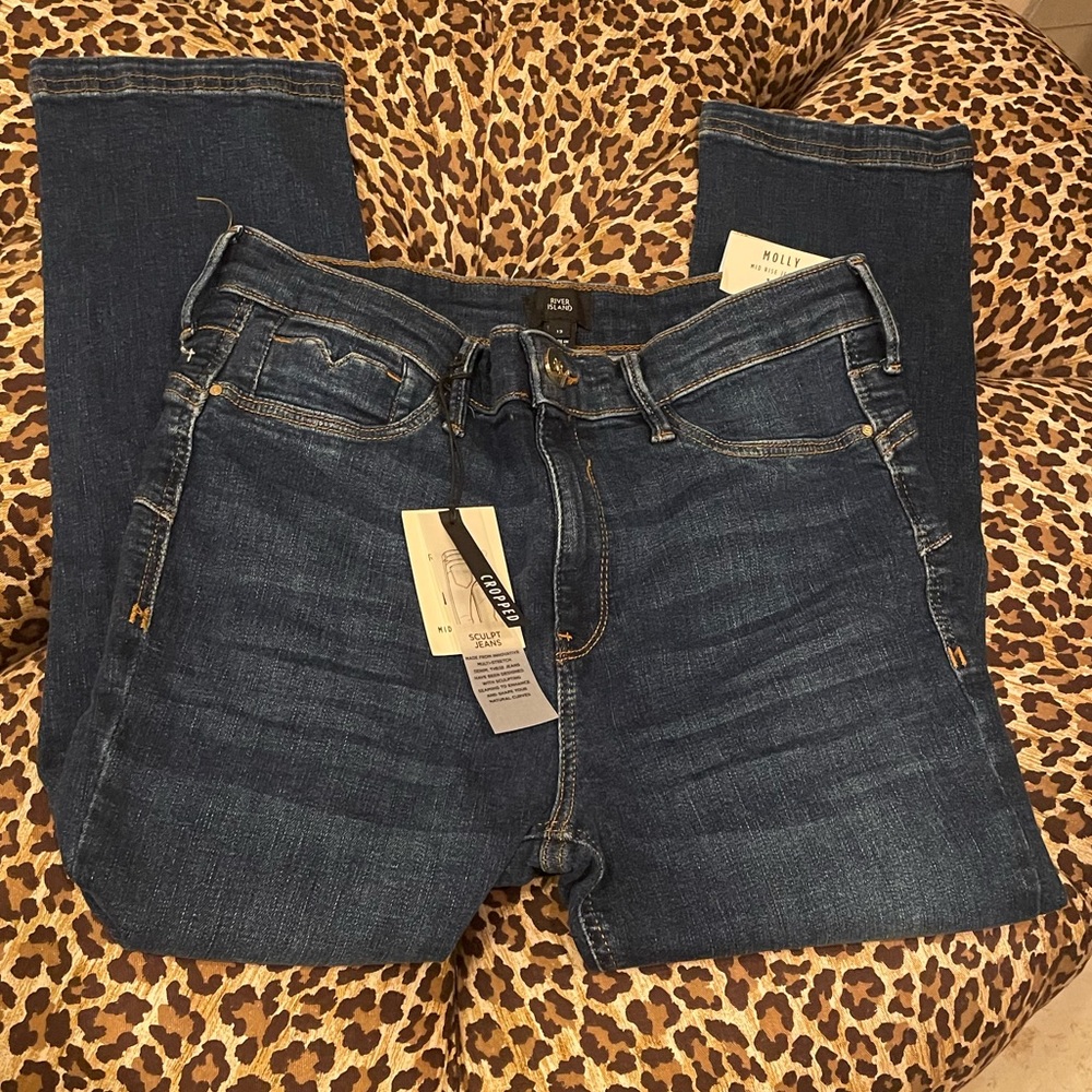 NWT River Island Molly cropped mid rise jegging jean 12